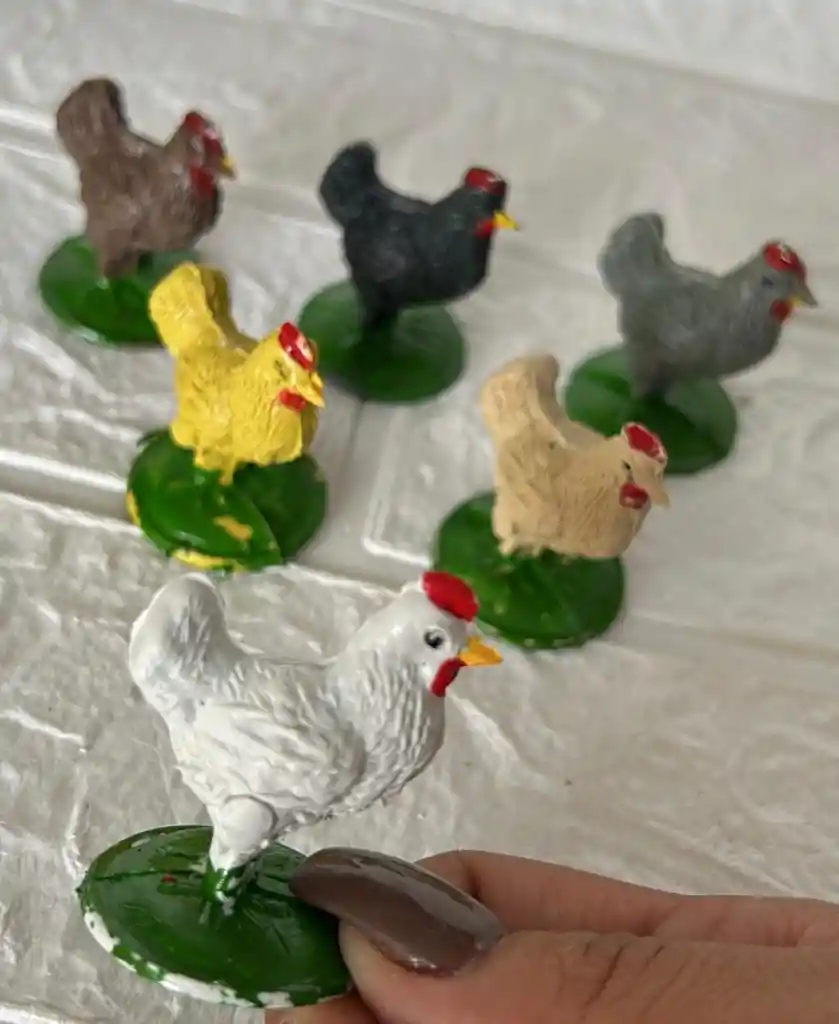 Animales Para Maqueta Gallinas X6 Unidades Gallinas X6 Unidades