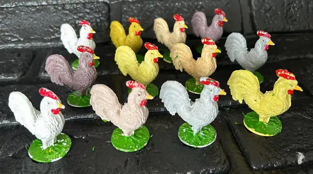 Animales Para Maqueta Gallos X 12 Unidades Gallos X 12 Unidades