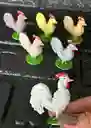 Animales Para Maqueta Gallos X6 Unidades Gallos X6 Unidades