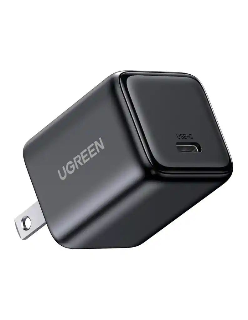 Mini Cargador Ugreen 20w Carga Rápida Pd Gan Usb C Color Gris