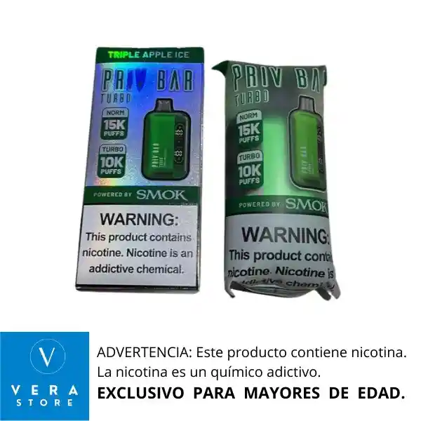 Vap Priv Bar Triple Apple Ice - 15000 Puffs