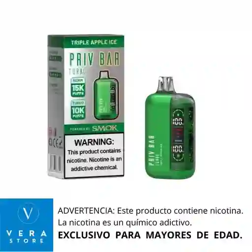 Vap Priv Bar Triple Apple Ice - 15000 Puffs