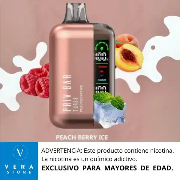 Vap Priv Bar Peach Berry Ice - 15000 Puffs