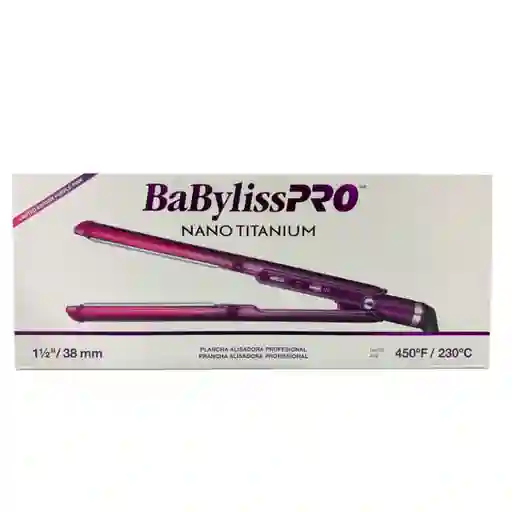 Plancha Profesional Babyliss Nano Titanium Morada 1 1/2 38mm