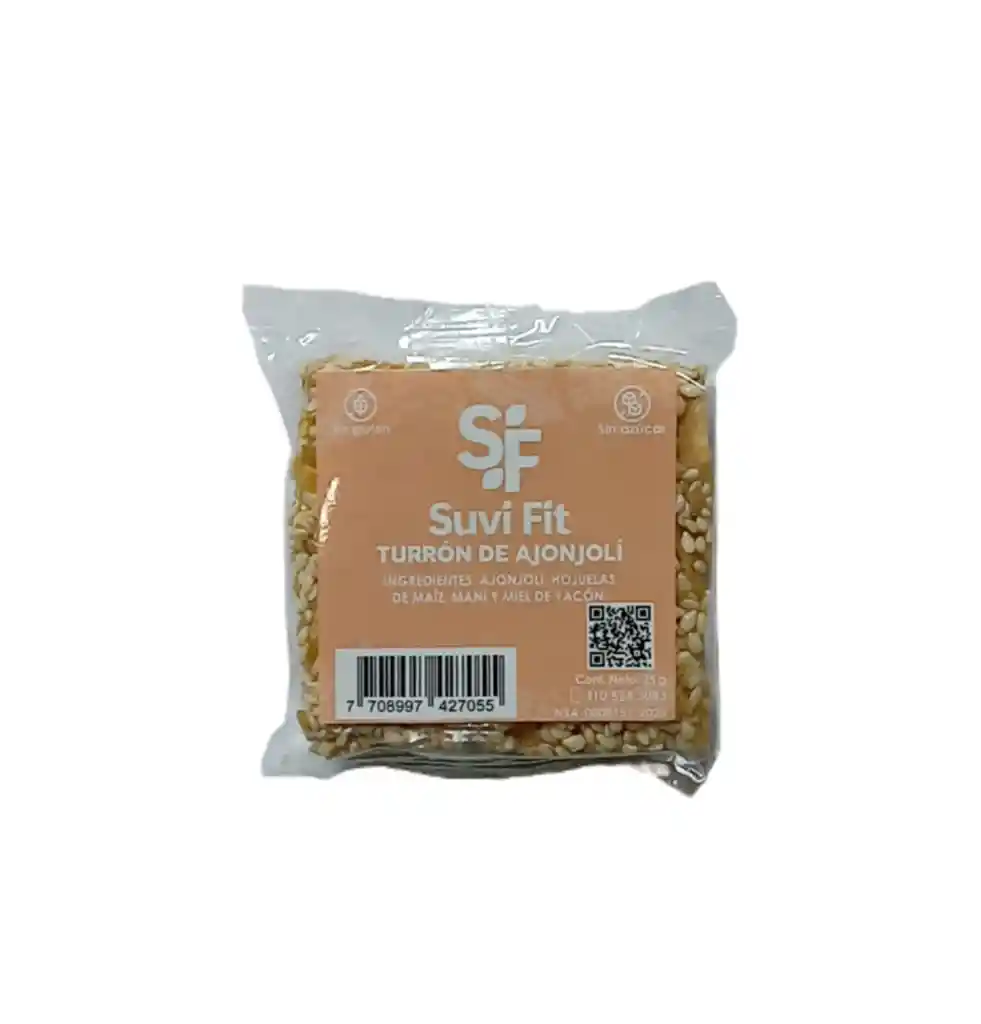 Turron De Ajonjoli X50gr Suvi Fit
