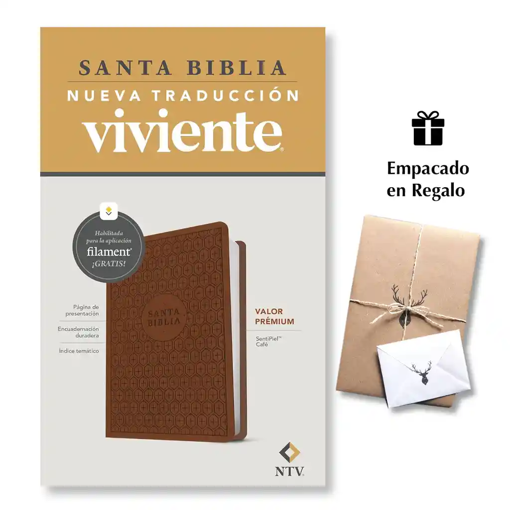 Biblia Valor Prémium Ntv Con Filament Sentipiel Café