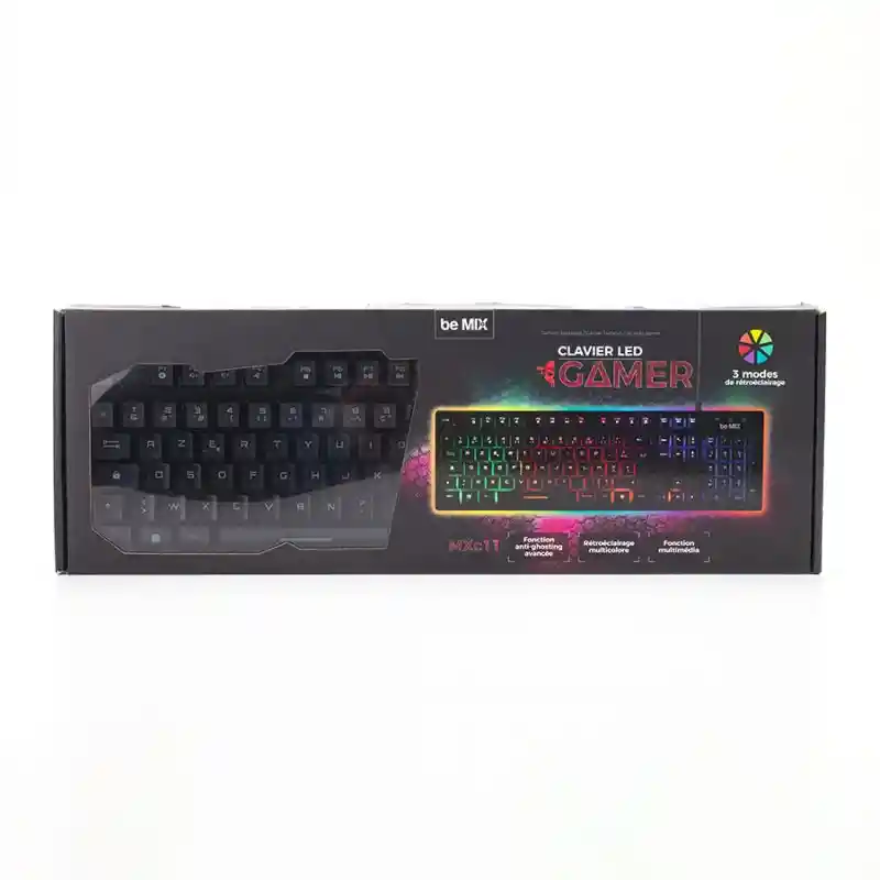 Teclado Gamer Be Mix 44.5 X 13.5 X 3.6 Cm Negro