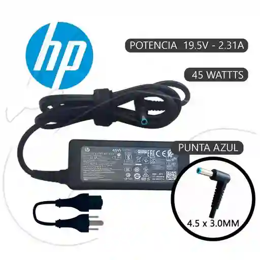 Cargador Para Hp 19v 2.31 Azul 4.5*3.0 Premium