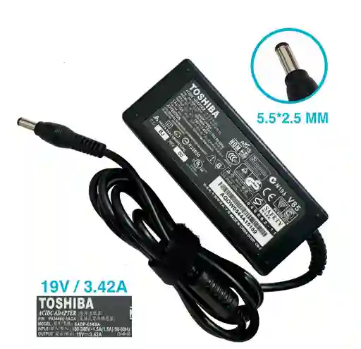 Cargador Toshiba 19v 3.42 5.5*2.5 Homologado