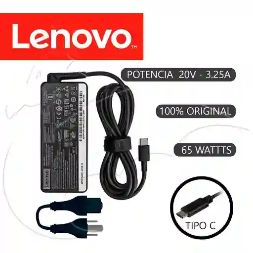 Cargador Para Portátil Lenovo Tipo C 20v 3.25a Premium
