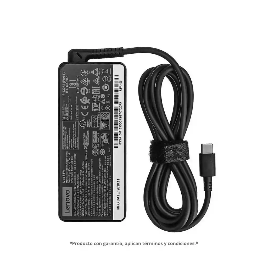 Cargador Para Portátil Lenovo Tipo C 20v 3.25a Premium