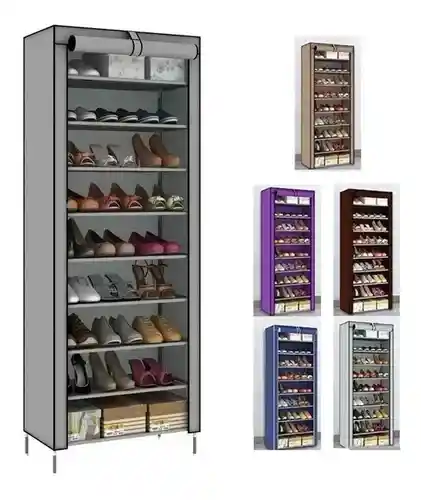 Organizador De Zapatos 9 Niveles En Tela Hasta 27 Pares 162x60x29