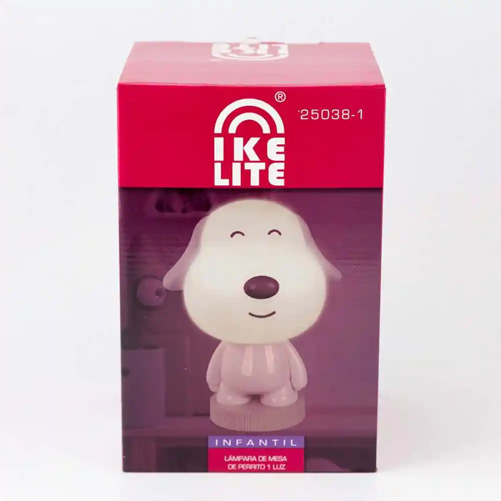 Lampara Mesa Infanti Ikelite Perro 19x29cm Blanco 5 W 100% Plastico