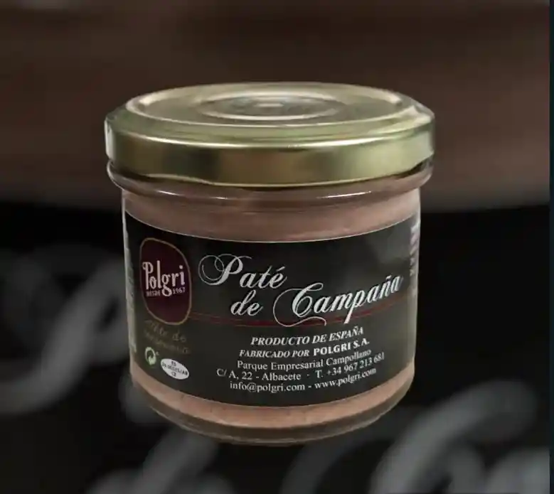 Pate De Campaña De Cerdo Para Untar 100gr