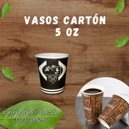Vasos Carton 5 Oz X 50 Und