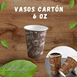 Vasos Carton 6 Oz X 50 Und