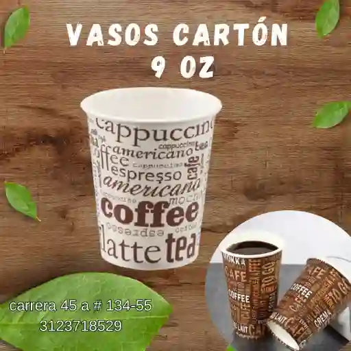 Vasos Carton 9 Oz X 5o Und