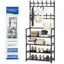 Zapatero Perchero Organizador De Ropa 4 Niveles Multifuncional 153x60x25