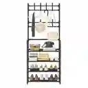 Zapatero Perchero Organizador De Ropa 4 Niveles Multifuncional 153x60x25