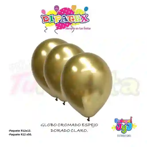 Globo R12 X12 Dorado Espejo Dipatex