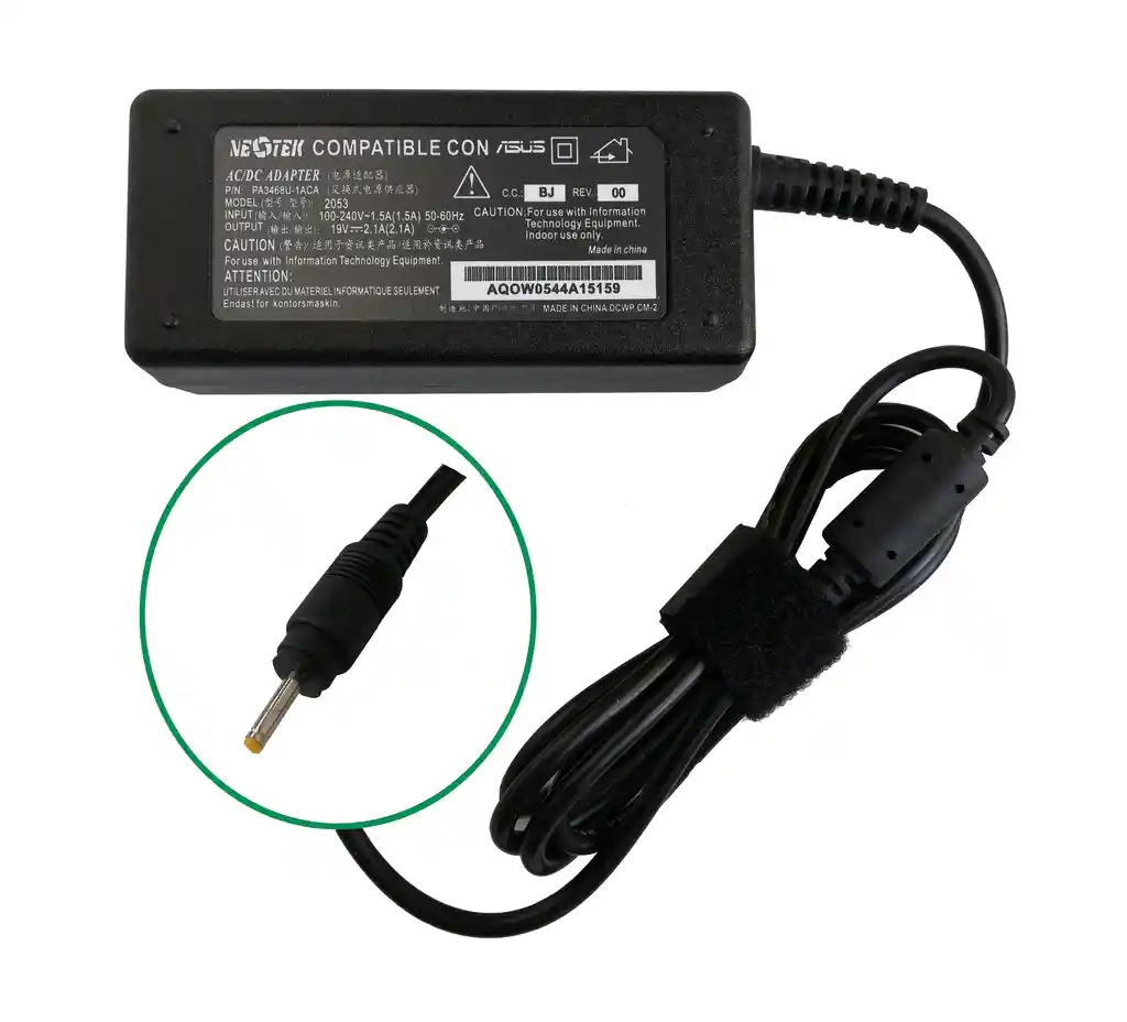 Cargador Asus 19v/2.1a Homologado 2.3*0.7mm