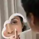 Lámpara Noche Flor Tulipanes Nube Con Espejo Romántica Estructura Blanco Pantalla Agua