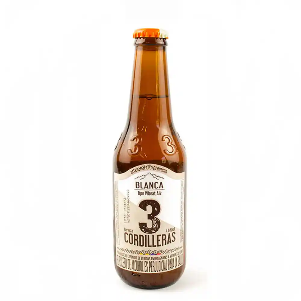 3 Cordilleras Blanca Tipo Wheat Ale Botella 300ml