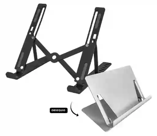 Soporte Ergonómico Plegable Innovo+ Con Soporte Extra En Aluminio 2x1
