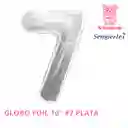 Globo Numero 7 16" Plata Sempertex