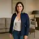 Chaqueta Para Mujer Con Capucha E Interior En Tela Ovejera Zara Azul Talla M