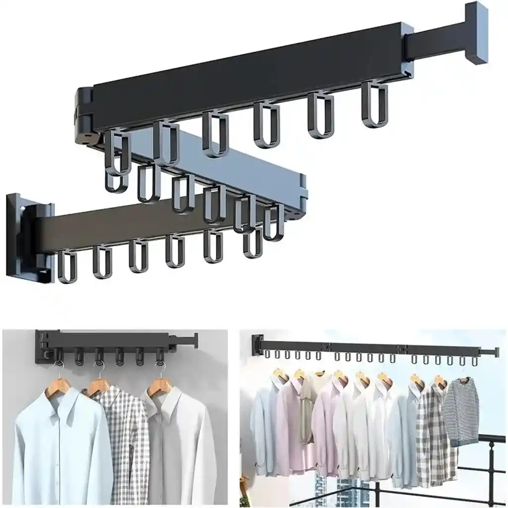 Soporte De Secado Plegable De 3 Pliegues Ganchos