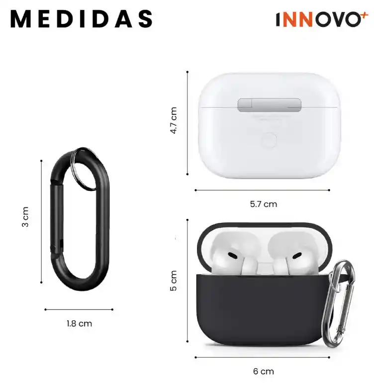 Audífonos Inalámbricos Con Estuche Negro Pods 2 Generación Bluetooth