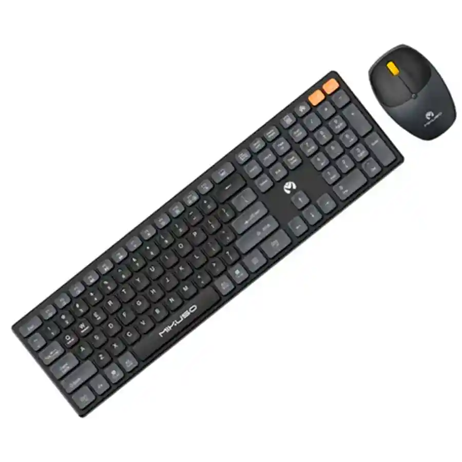 Combo Teclado Y Mouse Inalambrico Kb-c023 Negro Bluetooth