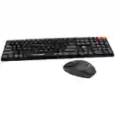 Combo Teclado Y Mouse Inalambrico Kb-c023 Negro Bluetooth