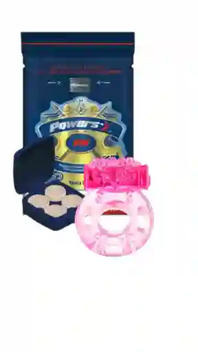 Kit Masculino Power Sex Potencializador + Anillo Vibrador Retardante