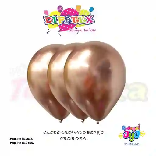 Globo R12 X12 Oro Rosa Espejo Dipatex