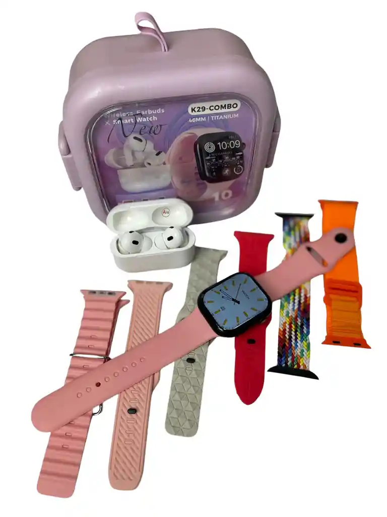Combo Reloj Inteligente K29 7+1+1 Suit + Audífonos + Correas Intercambiables