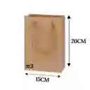 Bolsa De Papel Kraft #3 De 15*20*6cm