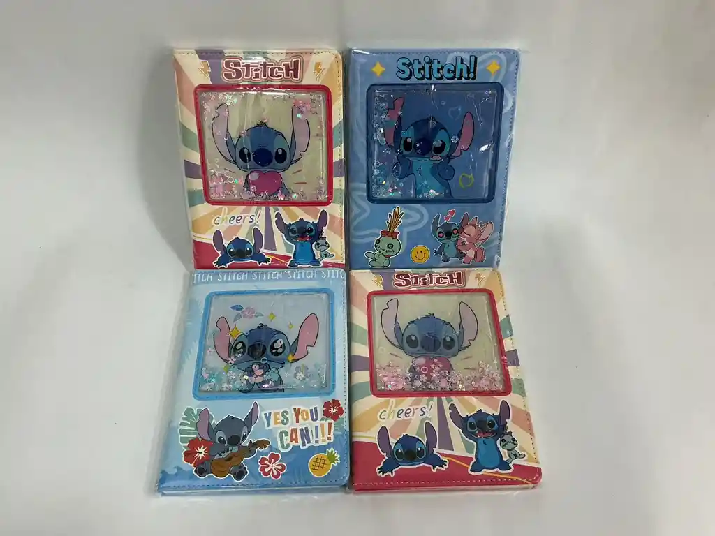 Agenda Stitch Con Gel Cuadriculada