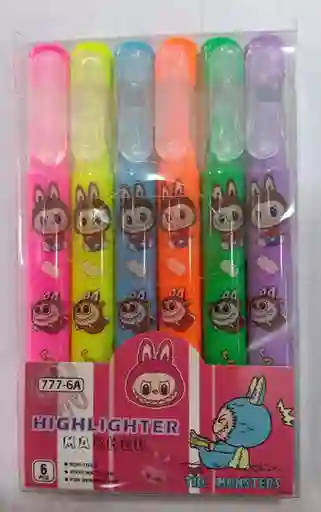 Resaltadores Labubu Neon X 6