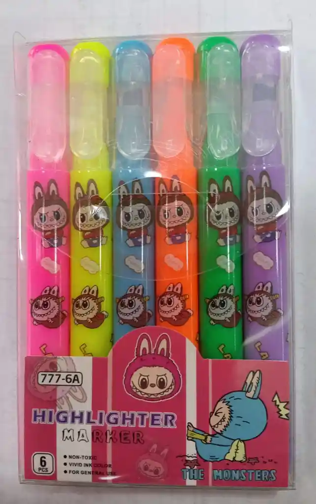 Resaltadores Labubu Neon X 6