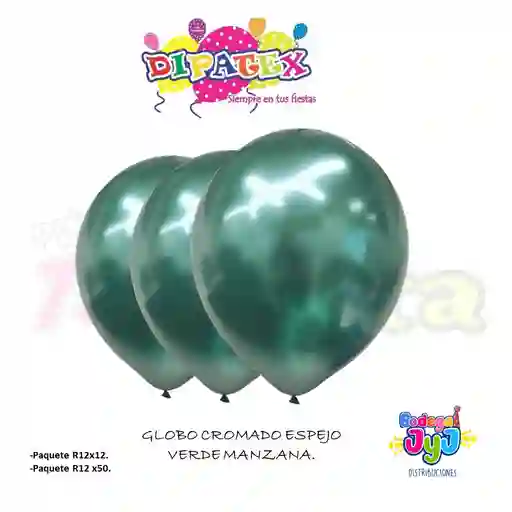 Globo R12 X12 Verde Manzana Espejo Dipatex