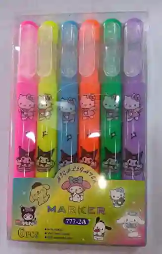 Resaltadores Hello Kitty X 6 Neon