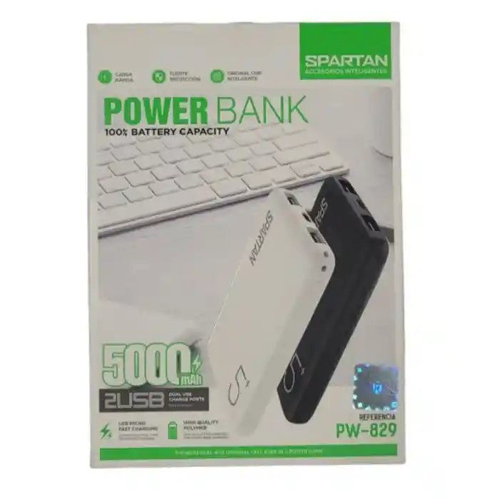 Power Banck Spartan 5000mah (pw-829)