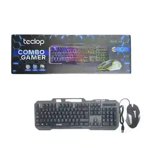 Combo Tipo Gamer Teclado Y Mouse Alámbrico Rgb Teclop - Pc/laptop