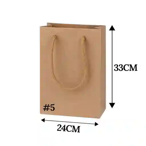 Bolsa De Papel Kraft #5 De 24*33*8cm