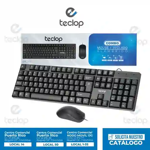 Combo Teclado Y Mouse Alambrico