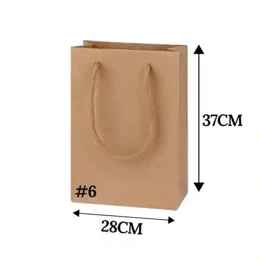 Bolsa De Papel Kraft #6 De 28*37*10cm