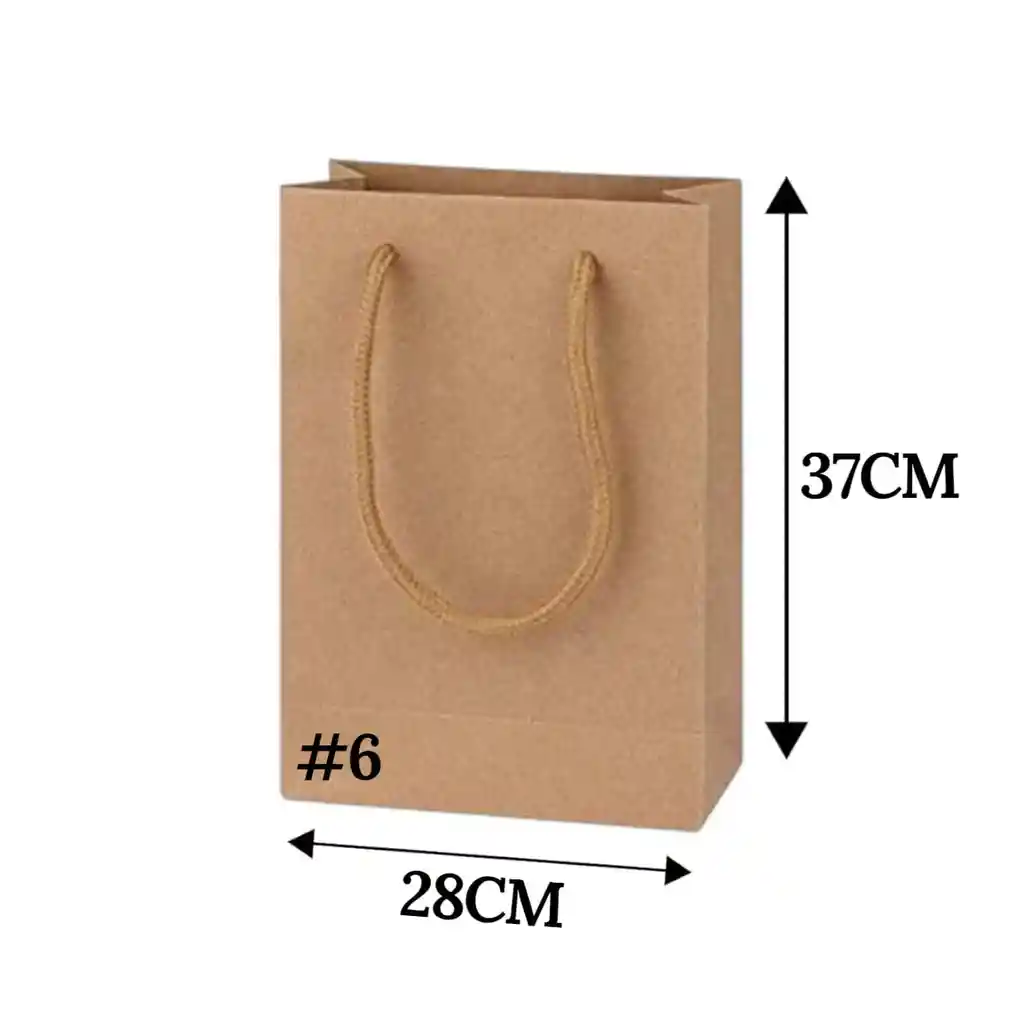 Bolsa De Papel Kraft #6 De 28*37*10cm