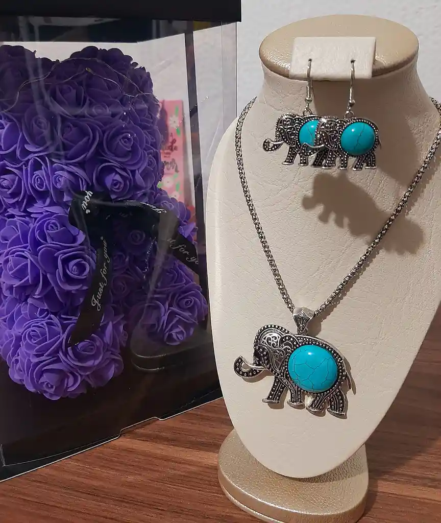Juego Elefante Azul Turquesa